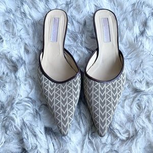 Michael Kors Logo Kitten Heel Mules